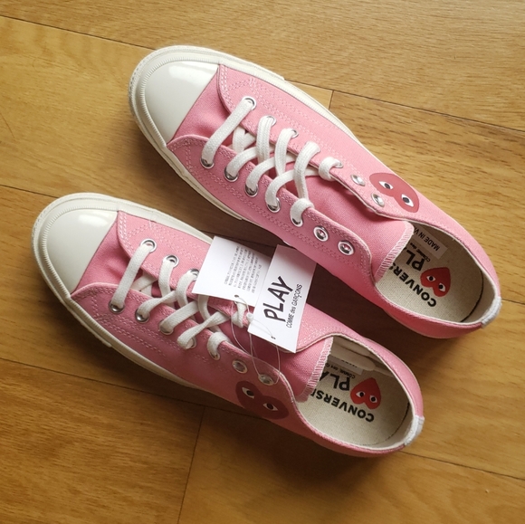Converse Chuck PLAY Comme des Garçons pink sneakers mens 9 - Picture 4 of 9